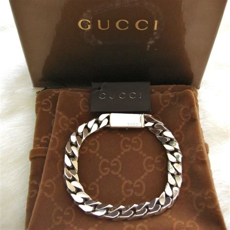 gucci men's silver jewlery|Gucci men's fashion jewelry.